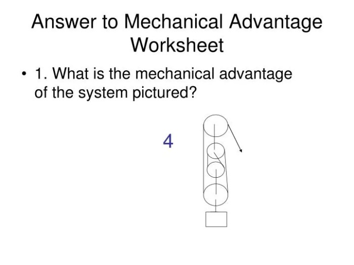 Mechanical advantage worksheet answers pdf