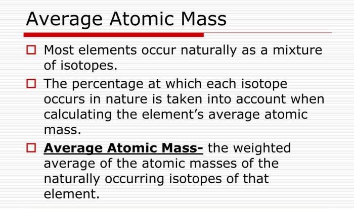 Average atomic mass worksheet answers pdf