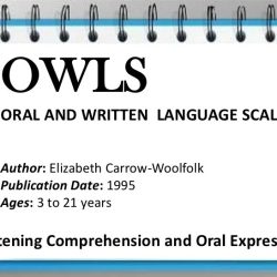 Oral and written language scales