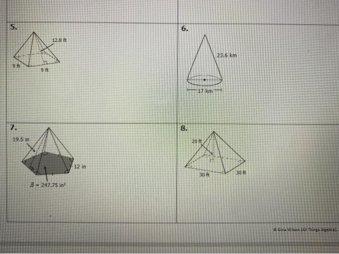 Volume prisms pyramids cylinders cones formulas